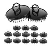 Veemoon 15 pièces Brosse à Shampooing Portable Voyage Compacte pour Soin Doux Chevelu Brosse Exfoliante Légère pour Massage Apaisant et Séchage Rapide