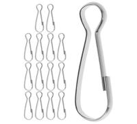 Veemoon 15 Pièces Crochets à Ressort pour Mât de Drapeau 40mm | Fixation Rapide, Compatibilité, Usage Événementiel et Rangement, Visibilité Élevée, Lot Pratique