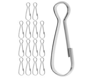 Veemoon 15 Pièces Crochets à Ressort pour Mât de Drapeau 40mm | Fixation Rapide, Compatibilité, Usage Événementiel et Rangement, Visibilité Élevée, Lot Pratique