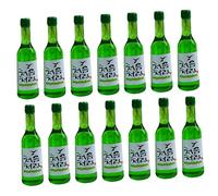 Veemoon 15 Pièces Miniatures Bouteilles De Soju Coréen en Résine - Décoration pour Maison De Poupée - Vin De Riz Simulé Accessoires Mini Bar Bouteilles d'alcool Décoratives pour Cuisine