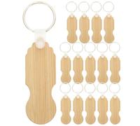 Veemoon 15 PièCes Porte-CléS Chariot De Courses En Bambou Caddy Jeton Bois DéVerrouilleur De Caddie De Supermarché Ouvre-Caddie Pratique Accessoire Chariot Courses Utilisation Familiale Design