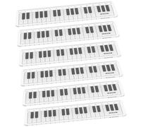 Veemoon 15 Pièces Règle Droite Plastique Thème Musique Clavier Piano pour Garçon Fille Apprentissage Scolaire Mesure Sécurisée et Portable