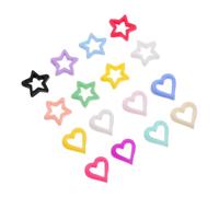 Veemoon 150 Pièces Breloques Résine Cœur Étoile Multicolores Charms Kawaii Ongles Bijoux Manucure DIY pour Filles Fêtes et Célébrations