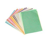 Veemoon 16 Pièces Étiquettes Rondes Autocollantes Colorées Lot de Pastilles Adhésives Multicolores pour Bureau École et Organisation