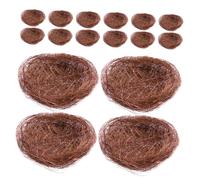 Veemoon 16 pièces Nid Oiseau Forme de Nid Décoratif Fil de Chanvre Réaliste pour Décoration de Maison Accessoires Créatifs pour Cage à Oiseaux et Bricolage