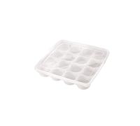 Veemoon 16grille Organisateur De Rangement Alimentaire Cavités Avec Couvercle Pour Réfrigérateur Boîte à Cupcakes Et Sushi Blanc