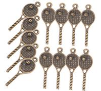 Veemoon 18 pcs Pendentifs Forme de Raquette de Tennis Vintage pour DIY Accessoires de Bijoux Décoratifs Charms et Colorés pour Création de Bracelets et Colliers