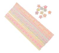 Veemoon 180 Pièces Bandes Origami Étoile Colorées pour DIY Décoration Festive Bandes Cartonnées Brillantes pour Pliage et Artisanat