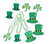 Veemoon 1ensemble Boucles Oreilles Pendantes Et Collier Saint-patrick Accessoires De Costume Féminins Pour Fête Irlandaise Set De Décoratives