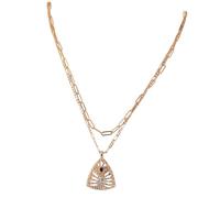 Veemoon 1ensemble Collier à Couches Avec Pendentif Lune Et Œil Malin Bijou Cristaux Pour Femmes Accessoire De Mode Élégant