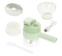 Veemoon 1Ensemble Hachoir Électrique Multifonction Portable pour Légumes et Ail Coupe-légumes Hachoir à Viande et Ail avec Recharge Type-c Gadget de Cuisine Pratique pour Maison et Restaurant