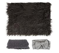 Veemoon 1ensemble Photographie Né Couverture Emmaillotage Bandeau Et Tapis Fausse Accessoires Photo Garçon Fille Profitez De Souvenirs Inoubliables