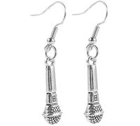 Veemoon 1Paire Boucles Oreilles Pendantes Microphone pour Originaux et Parfaits pour Passionnées Ktv