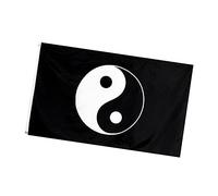 Veemoon 1pièce Bannière Religieuse Yin Yang Résistant Pour Décoration De Jardin Et Temple Drapeau Tai Chi Unique Avec Œillets