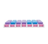 Veemoon 1pièce Pilulier Hebdomadaire Compartiments Portable avec Boutons Boîte Pilules Détachable Légère pour Rangement Médicaments Semaine