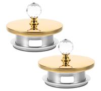 Veemoon 2 Couvercles en Acier Inoxydable pour Pichet en Verre Bouchons Résistants à L'Usure Accessoires de Remplacement pour Carafe Ménagère Couvercles Compatibles Usage Quotidien Lot