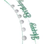 Veemoon 2 Ensemble Bannière Joyeux Anniversaire Golf avec Fanions de Golf Guirlande Réutilisable pour Décoration de Fête Sportive pour Célébrations Intérieures et Extérieures