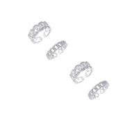 Veemoon 2 Ensembles Bague Strass Anneau Dame Décoration Bijoux De Bras Pour Femmes Bijoux De Doigt Pour Les Femmes Annulaire Bijoux De Main Pour Femme Cuivre 2 Pièces * 2