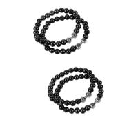 Veemoon 2 Ensembles Bracelet Perles Pour Hommes Bracelets Poids Design Haltère Pour Style 2 Pièces * 2
