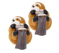 Veemoon 2 Ensembles Distributeur de Ruban Adhésif Paresseux Compact Résine Support Animal Mignon avec Rechargeables pour Bureau Décoration Pratique et Résistante pour Maison et École