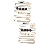 Veemoon 2 Ensembles Ensemble De Broches De Taille Broche Châle Châles Pour Femmes Épingles De Sûreté Pour La Mode Des Vêtements Broche Pour Vêtements Femmes Perles D'imitation 6 Pièces * 2