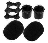 Veemoon 2 ensembles Housses de Microphone Mousse Ensemble de Vent pour Ktv et Utilisation Intérieure Extérieure Protection la Saleté Accessoires Pratiques pour la Performance Du Micro