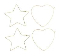 Veemoon 2 Paires Bijoux d'oreille decoration décoration personnalisée accessoires de déguisements boucle cœur cerceaux étoile pour Résultats de bijoux anneaux de charme cuivre