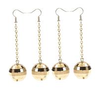 Veemoon 2 Paires De Boucles D'Oreilles En Or Et En Boucles D'Oreilles Tendance Boucles D'Oreilles Amusantes Pour Femmes Boucles D'Oreilles Boules Disco Boucles