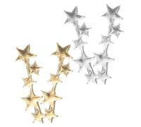 Veemoon 2 Paires De Boucles D'Oreilles Étoiles Boucles D'Oreilles Esthétiques Boucles D'Oreilles Rampantes Pour Femmes Boucles D'Oreilles Pour Femmes Petites Boucles