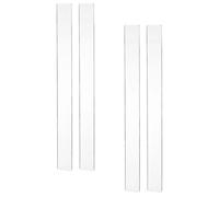 Veemoon 2 Paires de Règles à Biscuits en Acrylique Guides pour Rouleau à Pâtisserie Bâtonnets de Nivellement de Pâte 3X295X03 CM et 3X295X05 CM Outil de Mesure D’Épaisseur pour