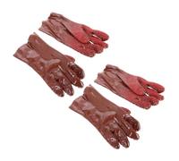 Veemoon 2 Paires Gants de Drainage Antidérapants PVC de Gants Réutilisables Imperméables pour Nettoyage de Tuyaux Résistants et Durables pour Plomberie et Entretien des Canalisations