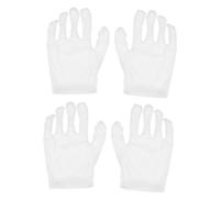 Veemoon 2 paires Hydratants Exfoliants Pur Coton et Fibre de Lot de Blanches Soin Doux pour Mains Sèches et Sensibles Usage avec Lotion ou Crème