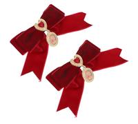 Veemoon 2 Pcs Broche Nœud Française en Velours Vintage Style Élégant Français Accessoire de Robe pour Fêtes et Cérémonies