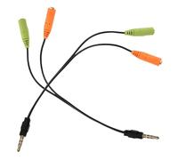 Veemoon 2 pièces Adaptateur Audio Double Prise Jack pour Casque Fil PC et Smartphone Câble Répartiteur Léger et Portable avec Sécurisée Bruit Compatible Ordinateur et Rallonge Casque