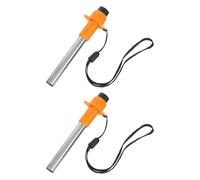 Veemoon 2 Pièces Allumeur à Gaz Portable Orange Allumage Piézoélectrique Étanche, Compatible Bois et Poêles, pour Camping et Activités en Plein Air