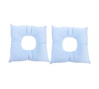 Veemoon 2 Pièces appui-tête du lit de massage face vers le bas oreiller pour le visage du salon de massage Oreiller de voyage doux Charge intérieure; coton perlé Blue