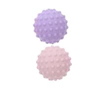 Veemoon 2 pièces Balles de Massage Silicone Robustes Set Rose et Petites Balles de Yoga pour Relaxation Musculaire Fascia Fitness et Rééducation Faciles à Transporter
