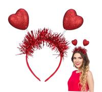 Veemoon 2 pièces Bandeau Cœur Rouge avec Accessoire Cupidon -tête Ajustable pour Adultes Fête Saint-valentin Costume Cosplay et Mariage