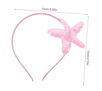 Veemoon 2 Pièces Bandeau Étoile De Mer Accessoires De Cheveux Chouchous Bandeaux Pour Filles Coquille Pièce De Petite Fille Adorable Cheveux Plage Rose Plastique