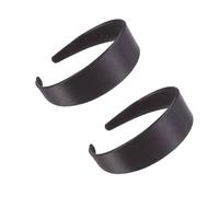 Veemoon 2 Pièces Bandeau Large en Satin Noir Élégant pour Cheveux, Accessoire Créatif en Tissu, Adapté la Plupart des Tours de Tête, pour Femmes et Filles Lors de Noël ou Cosplay