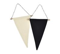 Veemoon 2 pièces Bannière Fanion pour Broches Coton Naturel et Noir Support Mural Suspendu pour Affichage et Rangement de Badges Décoration DIY pour et Événements