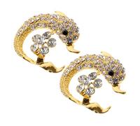 Veemoon 2 Pièces bijoux de bal épingle à nourrice broche bling d'anniversaire pour elle broche pour vêtements femmes bijoux de costume Broche Broche strass Golden