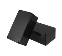 Veemoon 2 Pièces Boîte de Dérivation Étanche sans Oreilles Boîtier Plastique Abs Noir pour Câblage Extérieur et Protection des Câbles Électriques Boîtier de Jonction Extérieur Robuste et