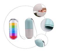 Veemoon 2 pièces Boîte Pilules Jours Étanche Organisateur Médicaments Blé Semainier Portable pour Rangement Pilulier et Compléments Compartiments Séparés Anti-poussière