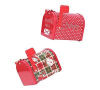 Veemoon 2 Pièces Boîte Tinplate Coffret Décoratif pour Friandises Boîte à Festive pour Anniversaire Garçon Fille Durable et Élégant