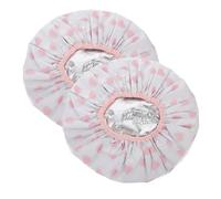 Veemoon 2 pièces Bonnet Double Couche Imperméable Cheveux Longs Auto Chauffant sans Électricité Capuchon Soin Profond Cheveux avec Motif Cœur Élégant