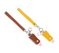 Veemoon 2 Pièces Bouteilles de Voyage Ensemble de Flacons Refillables avec Porte Clé Pratiques et Jaune Marron