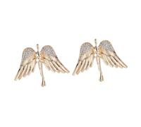 Veemoon 2 Pièces broche corsage revers à revers ornement de vêtements broche de vêtements unique épingler pour les ments ange gardien s de ments strass Doré