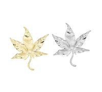 Veemoon 2 Pièces broche feuille merci de donner Vêtements filles broche d'érable broche en érable décoration de bijoux Épingle décorative Broche Broche alliage Silver