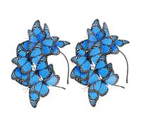 Veemoon 2 pièces Butterfly Headband Set For Women Charming Fascinator Hair Accessory For Tea Party And Wedding Comfortable Plastic Headwear With Secure Fit
